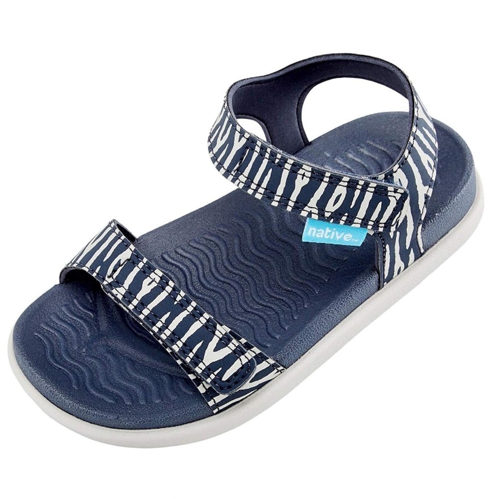 Native Kids Shoes Charley Child Zebra Print Hook Loop Sandals Size C8 Sz 8